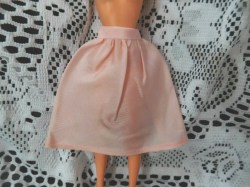 FASHION DOLL PINK SATIN TAFFETA FLARE WRAP SKIRT NO ID